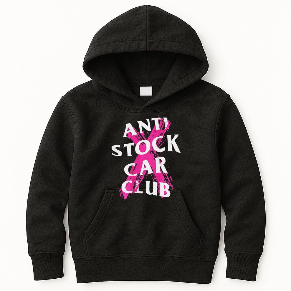 Jdm Goods Anti Stock Car Club Canceled Logo Kids Hoodie
