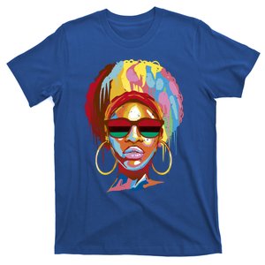 Juneteenth Gift Afro Melanin Black History Black Queen Cool Gift T-Shirt