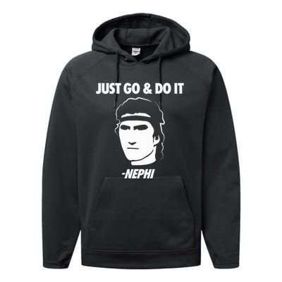 Just Go And Do It Nephi Funny Mormon Lds Missionary Gift Performance Fleece Hoodie