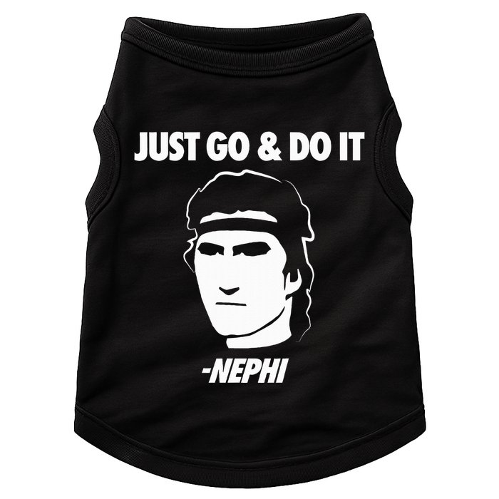 Just Go And Do It Nephi Funny Mormon Lds Missionary Gift Doggie Tank