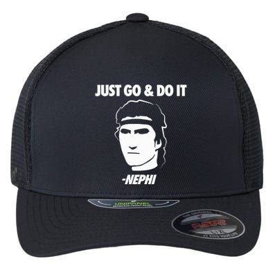 Just Go And Do It Nephi Funny Mormon Lds Missionary Gift Flexfit Unipanel Trucker Cap