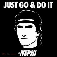 Just Go And Do It Nephi Funny Mormon Lds Missionary Gift Flexfit Unipanel Trucker Cap