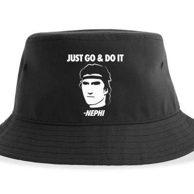 Just Go And Do It Nephi Funny Mormon Lds Missionary Gift Sustainable Bucket Hat