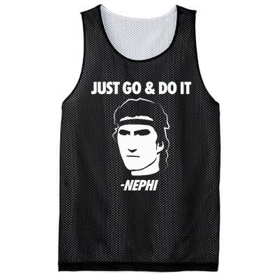 Just Go And Do It Nephi Funny Mormon Lds Missionary Gift Mesh Reversible Basketball Jersey Tank