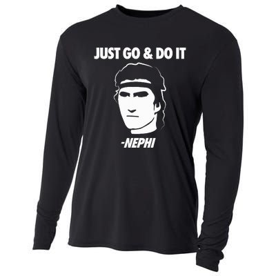 Just Go And Do It Nephi Funny Mormon Lds Missionary Gift Cooling Performance Long Sleeve Crew