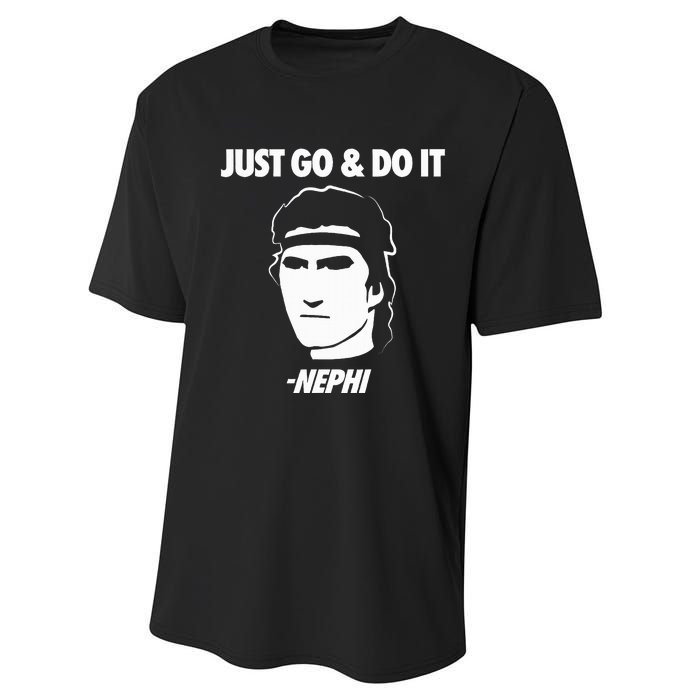 Just Go And Do It Nephi Funny Mormon Lds Missionary Gift Performance Sprint T-Shirt