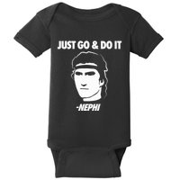 Just Go And Do It Nephi Funny Mormon Lds Missionary Gift Baby Bodysuit