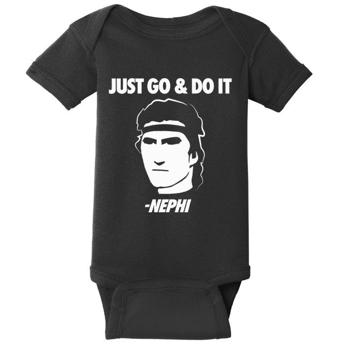 Just Go And Do It Nephi Funny Mormon Lds Missionary Gift Baby Bodysuit