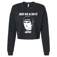 Just Go And Do It Nephi Funny Mormon Lds Missionary Gift Cropped Pullover Crew