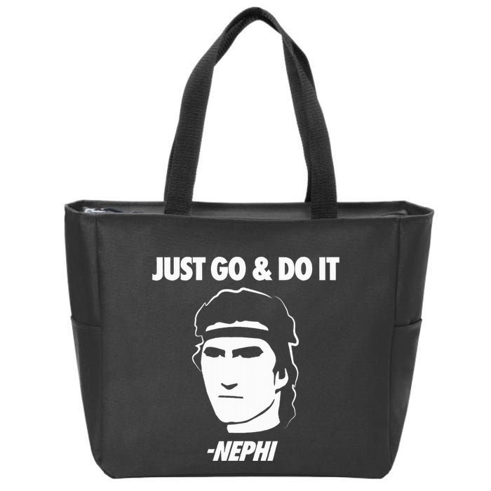 Just Go And Do It Nephi Funny Mormon Lds Missionary Gift Zip Tote Bag