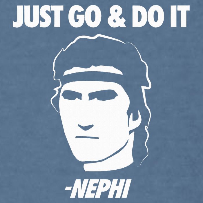 Just Go And Do It Nephi Funny Mormon Lds Missionary Gift Garment-Dyed Sweatshirt