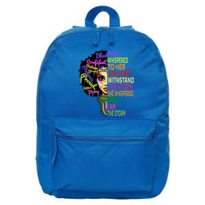 Junenth Gift Black History I Am The Storm Cool Gift 16 in Basic Backpack