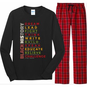 Juneteenth Gift Black Queen Afro Melanin Black History Cool Gift Long Sleeve Pajama Set