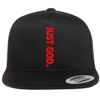 Just God Bible Verse Religious Flat Bill Trucker Hat