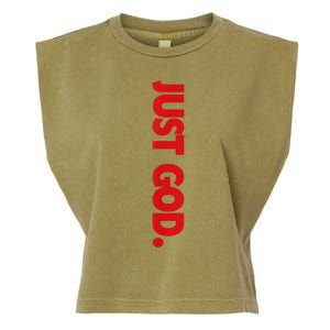 Just God Bible Verse Religious Garment-Dyed Women's Muscle Tee