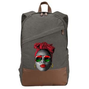 Juneteenth Gift Black History Cute Gift Dope Queen Cool Gift Cotton Canvas Backpack