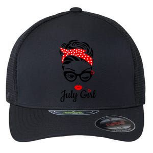 July Girl Birthday For Women Girl Born July Birthday Flexfit Unipanel Trucker Cap