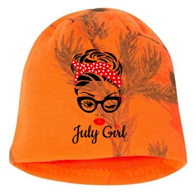 July Girl Birthday For Women Girl Born July Birthday Kati - Camo Knit Beanie