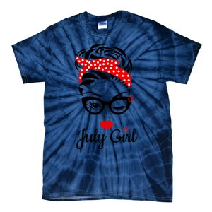 July Girl Birthday For Women Girl Born July Birthday Tie-Dye T-Shirt