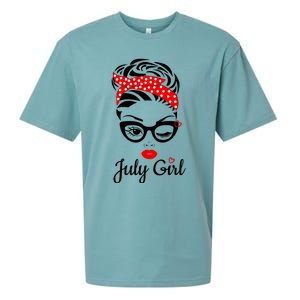 July Girl Birthday For Women Girl Born July Birthday Sueded Cloud Jersey T-Shirt