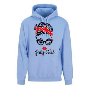 July Girl Birthday For Women Girl Born July Birthday Unisex Surf Hoodie