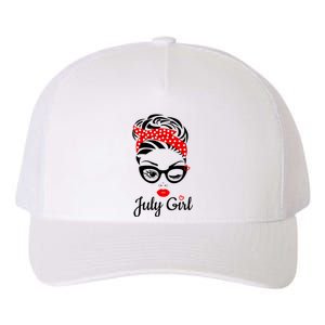 July Girl Birthday For Women Girl Born July Birthday Yupoong Adult 5-Panel Trucker Hat