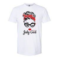 July Girl Birthday For Women Girl Born July Birthday Softstyle CVC T-Shirt