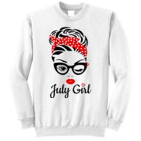 July Girl Birthday For Women Girl Born July Birthday Sweatshirt