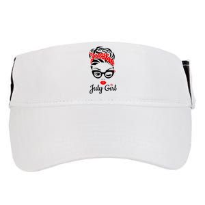 July Girl Birthday For Women Girl Born July Birthday Adult Drive Performance Visor