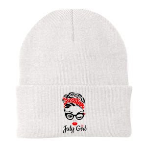 July Girl Birthday For Women Girl Born July Birthday Knit Cap Winter Beanie