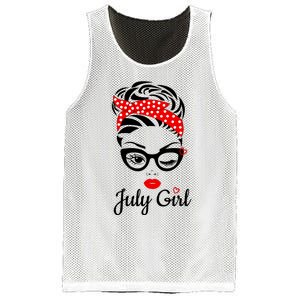 July Girl Birthday For Women Girl Born July Birthday Mesh Reversible Basketball Jersey Tank