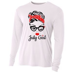 July Girl Birthday For Women Girl Born July Birthday Cooling Performance Long Sleeve Crew