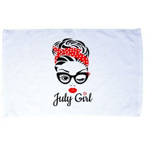 July Girl Birthday For Women Girl Born July Birthday Microfiber Hand Towel