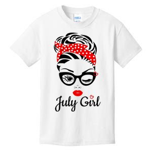 July Girl Birthday For Women Girl Born July Birthday Kids T-Shirt