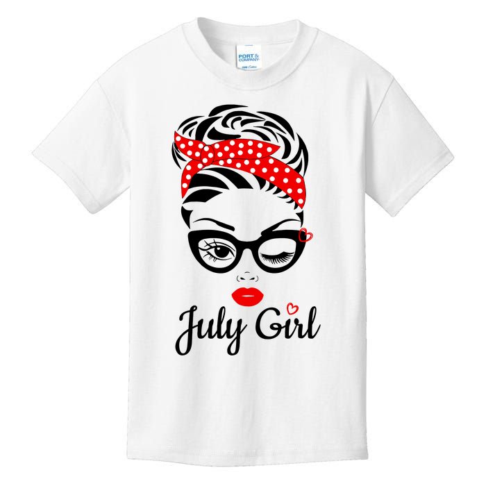 July Girl Birthday For Women Girl Born July Birthday Kids T-Shirt