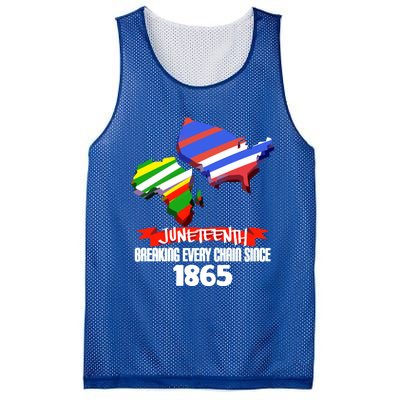 Juneteenth Gift Breaking Chains Since 1865 Independence Day Gift Mesh Reversible Basketball Jersey Tank