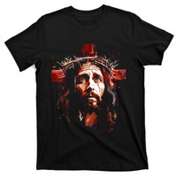 Jesus God Cross Christian Colorful Artwork Christian Faith T-Shirt