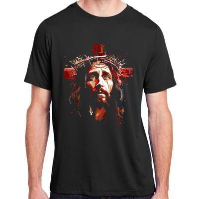 Jesus God Cross Christian Colorful Artwork Christian Faith Adult ChromaSoft Performance T-Shirt