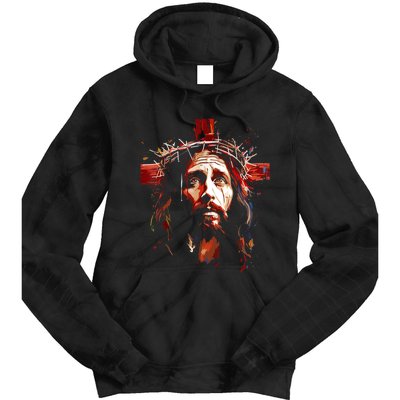 Jesus God Cross Christian Colorful Artwork Christian Faith Tie Dye Hoodie