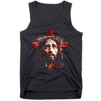 Jesus God Cross Christian Colorful Artwork Christian Faith Tank Top