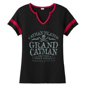 Jcombs Grand Cayman Cayman Islands Pirate Ladies Halftime Notch Neck Tee