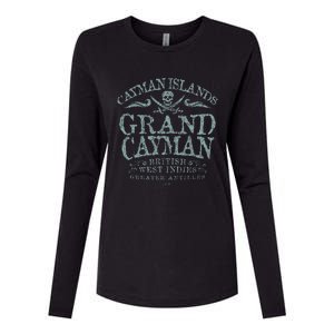 Jcombs Grand Cayman Cayman Islands Pirate Womens Cotton Relaxed Long Sleeve T-Shirt