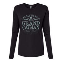 Jcombs Grand Cayman Cayman Islands Pirate Womens Cotton Relaxed Long Sleeve T-Shirt