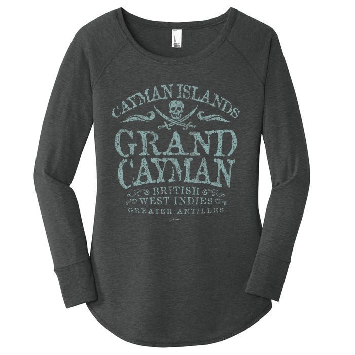 Jcombs Grand Cayman Cayman Islands Pirate Women's Perfect Tri Tunic Long Sleeve Shirt