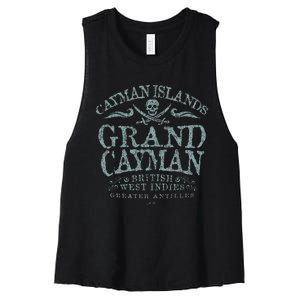 Jcombs Grand Cayman Cayman Islands Pirate Women's Racerback Cropped Tank