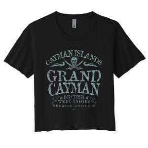 Jcombs Grand Cayman Cayman Islands Pirate Women's Crop Top Tee