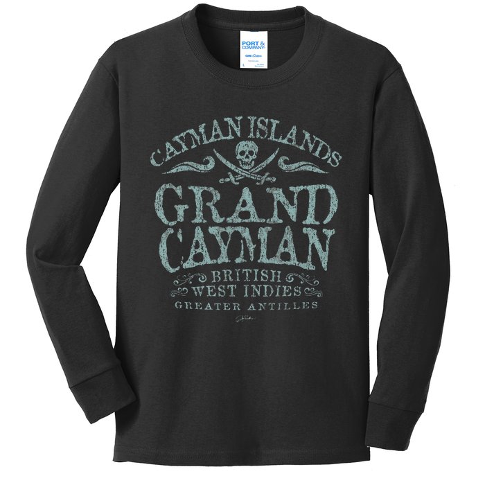 Jcombs Grand Cayman Cayman Islands Pirate Kids Long Sleeve Shirt