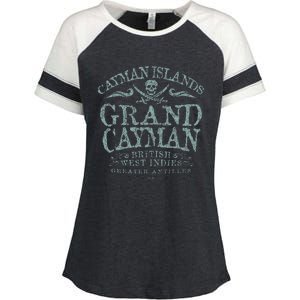 Jcombs Grand Cayman Cayman Islands Pirate Enza Ladies Jersey Colorblock Tee