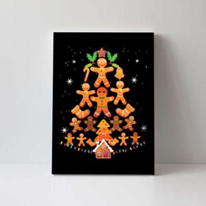 Jolly Gingerbread Christmas Tree Gingerbread Decor Canvas