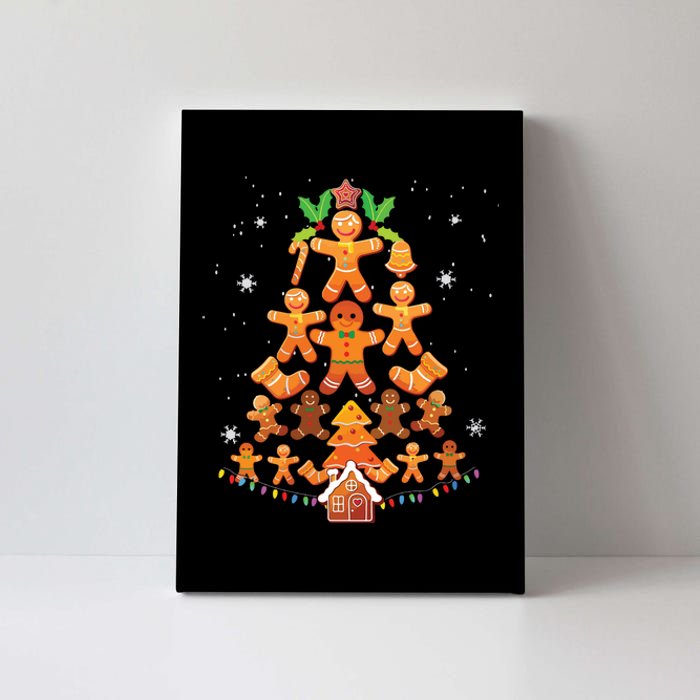 Jolly Gingerbread Christmas Tree Gingerbread Decor Canvas